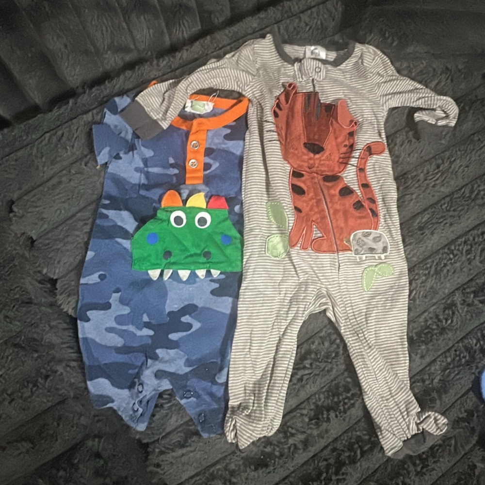 Kids Dino and Tiger One Piece Set